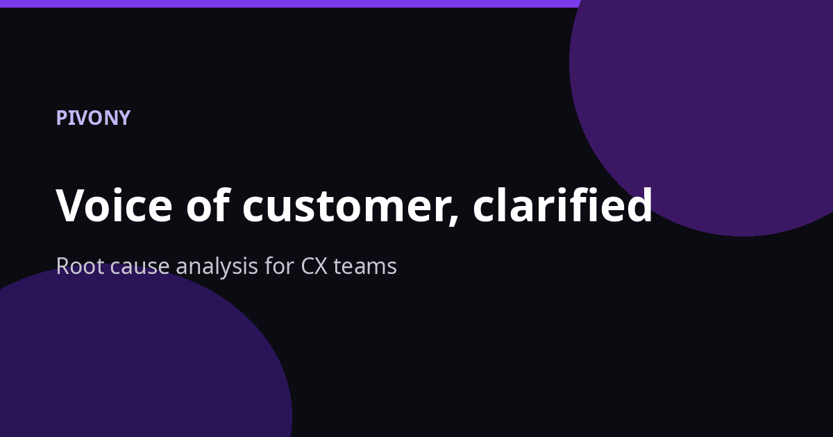 Voice Of The Customer By Pivony